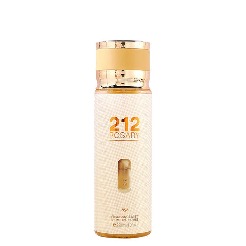 LYRZIX 212 ROSARY Champagne Rose Body Mist 250ml front bottle for daily wear and gifting