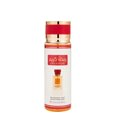 LYRZIX ANA ABIGAIL Orange Caramel Violet Body Mist 250ml front bottle for fragrance layering
