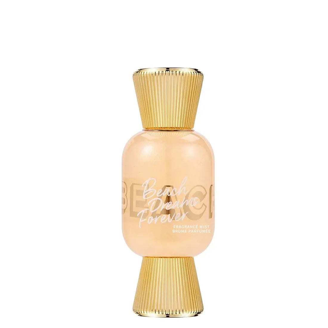LYRZIX BEACH Almond Cream Body Mist 200ml front bottle for summer travel touch-ups
