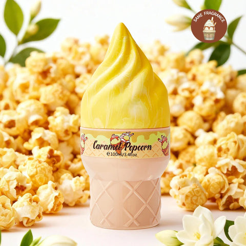 LYRZIX CARAMEL POPCORN Caramel Tonka Body Mist 100ml front bottle for fragrance layering
