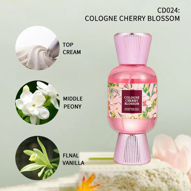 LYRZIX CHERRY BLOSSOM Raspberry Praline Body Mist 200ml front bottle for daily wear and gifting