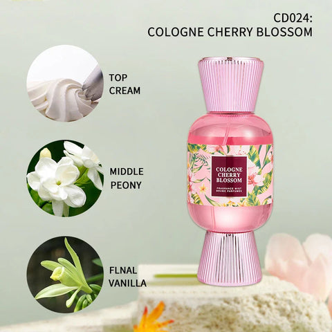 LYRZIX CHERRY BLOSSOM Raspberry Praline Body Mist 200ml front bottle for daily wear and gifting