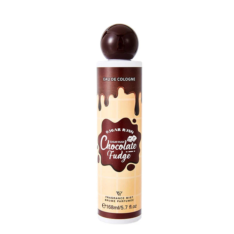 LYRZIX CHOCOLATE FUDGE Dark Chocolate Body Mist 168ml front bottle for fragrance layering