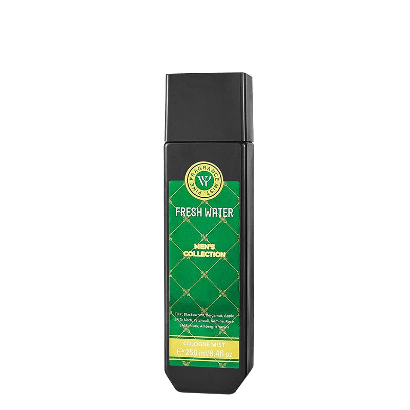 LYRZIX FRESH WATER Pineapple Blackcurrant Men’s Body Mist 250ml front bottle for daily grooming