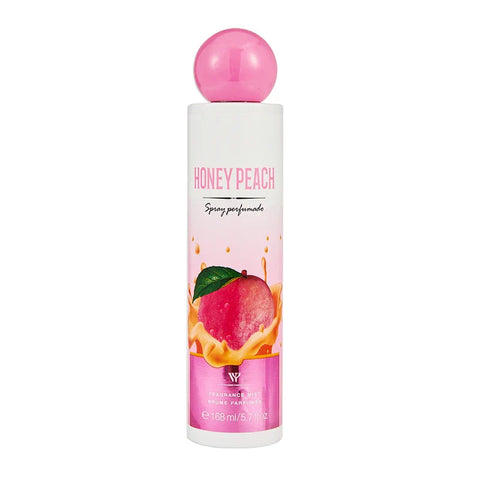 LYRZIX HONEY PEACH Peach Green Tea Body Mist 168ml front bottle for daily fragrance routines