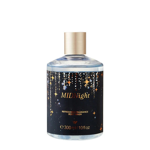 LYRZIX INTO THE NIGHT Black Raspberry Amber Body Wash 300ml front bottle for daily shower routines