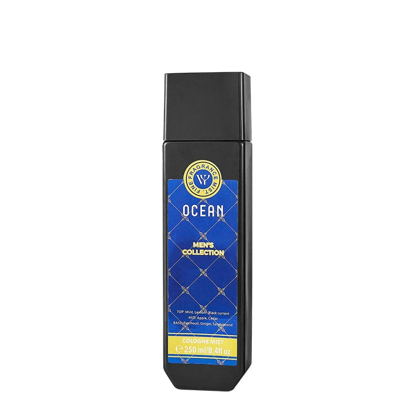LYRZIX OCEAN Mint Lemon Cedar Men’s Body Mist 250ml front bottle for daily grooming