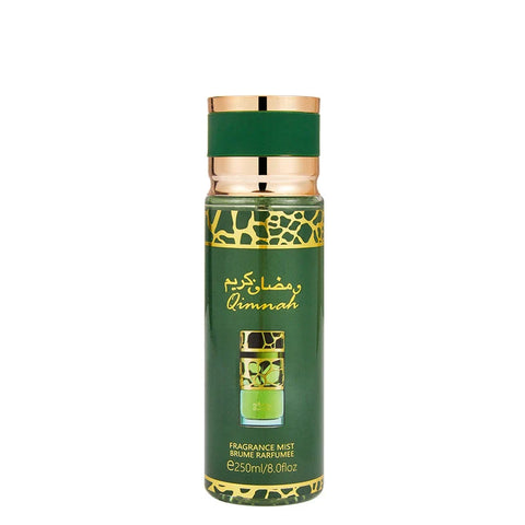 LYRZIX QIMANAH Caramel Jasmine Amber Body Mist 250ml front bottle for fragrance layering