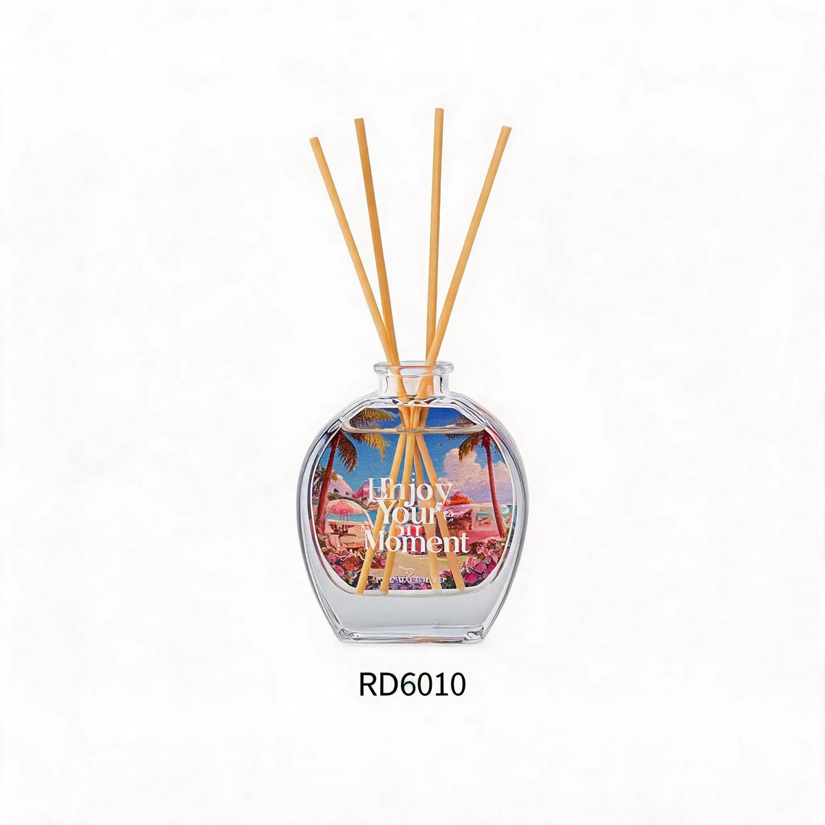 LYRZIX ENJOY THE MOMENT 100ml reed diffuser with orange, mandarin, lemon, caramel and musk fragrance notes