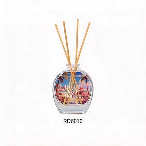 LYRZIX ENJOY THE MOMENT 100ml reed diffuser with orange, mandarin, lemon, caramel and musk fragrance notes