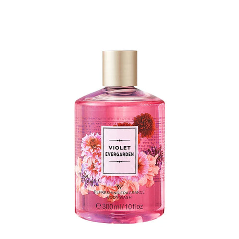 LYRZIX VIOLET PLUM Coconut Vanilla Body Wash 300ml front bottle for daily shower routines