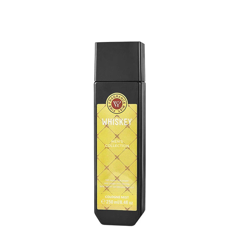 LYRZIX WHISKEY Lemon Ginger Vetiver Men’s Body Mist 250ml front bottle for daily grooming